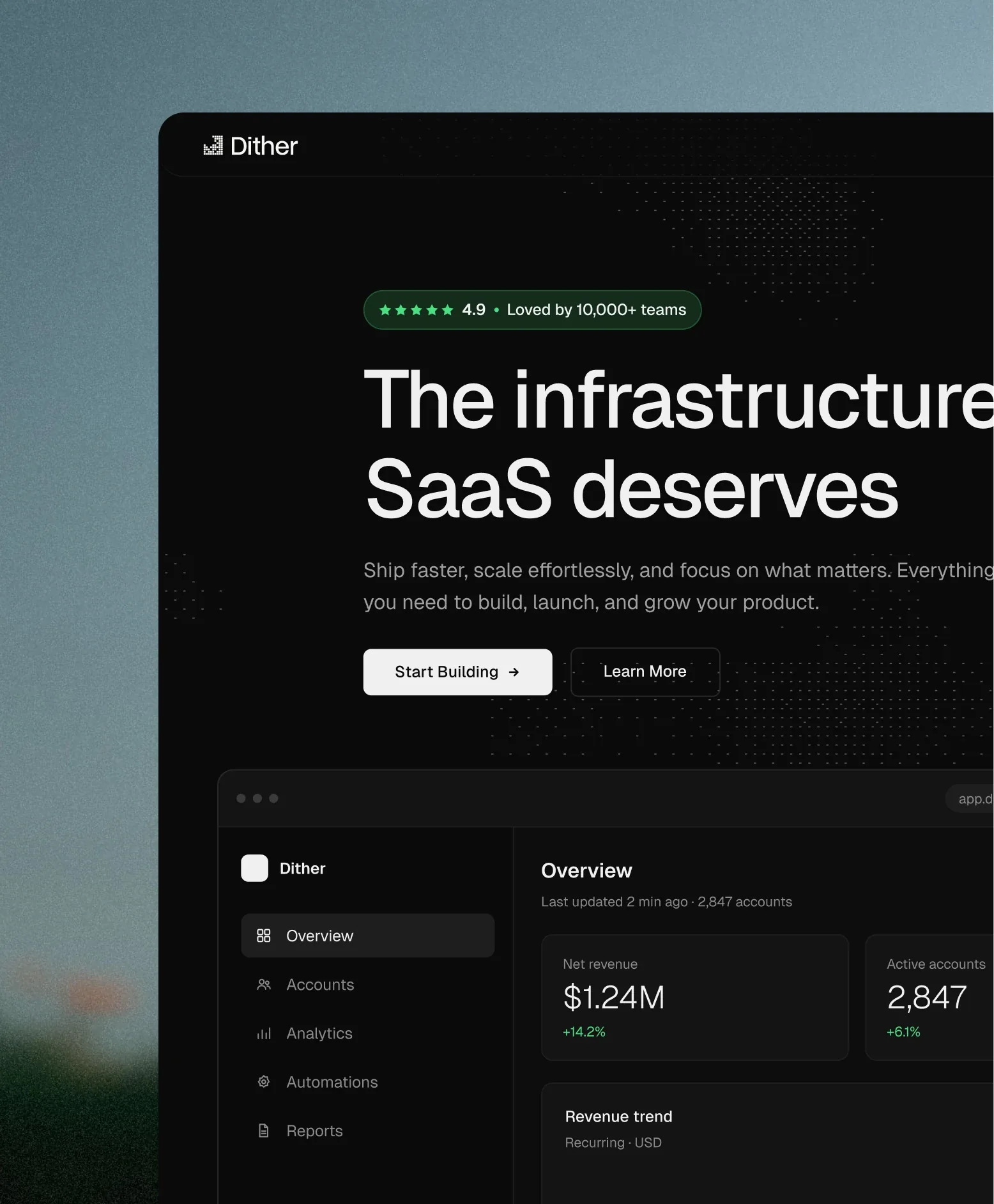 Dither - SaaS Website